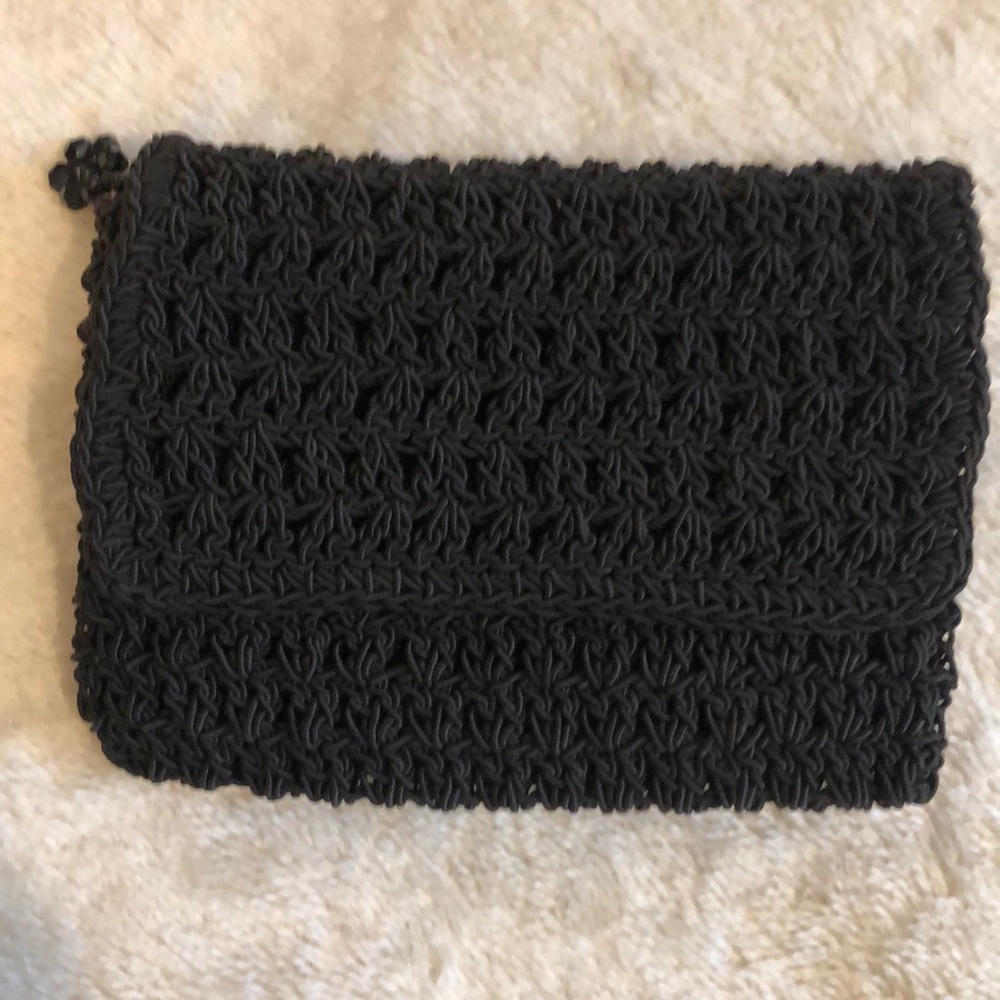 Crochet mini bag.